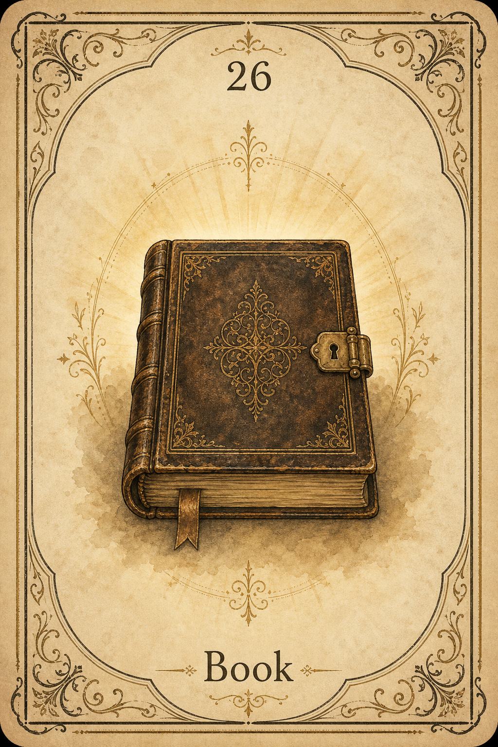Book Lenormand card illustration