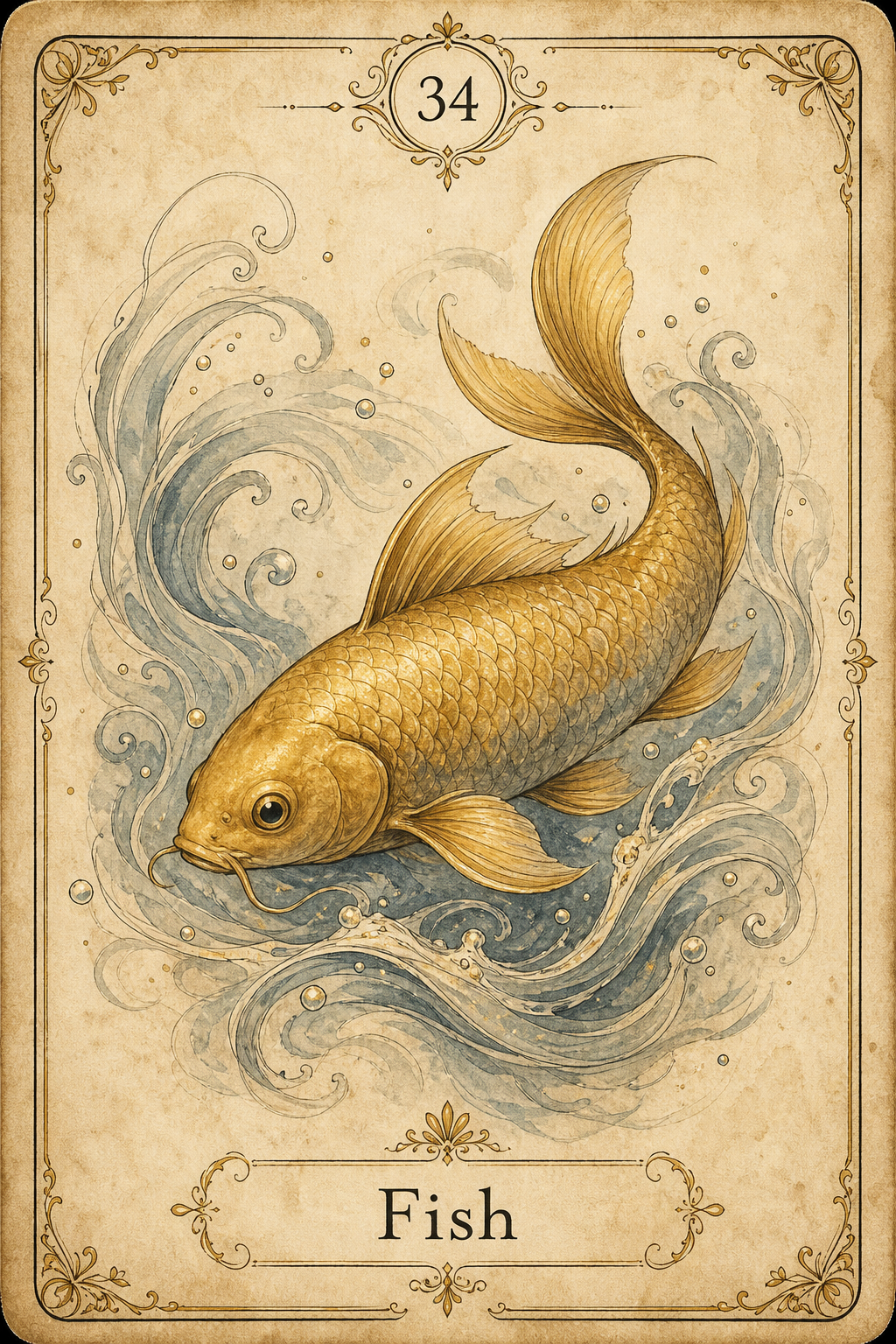 Fish Lenormand card illustration