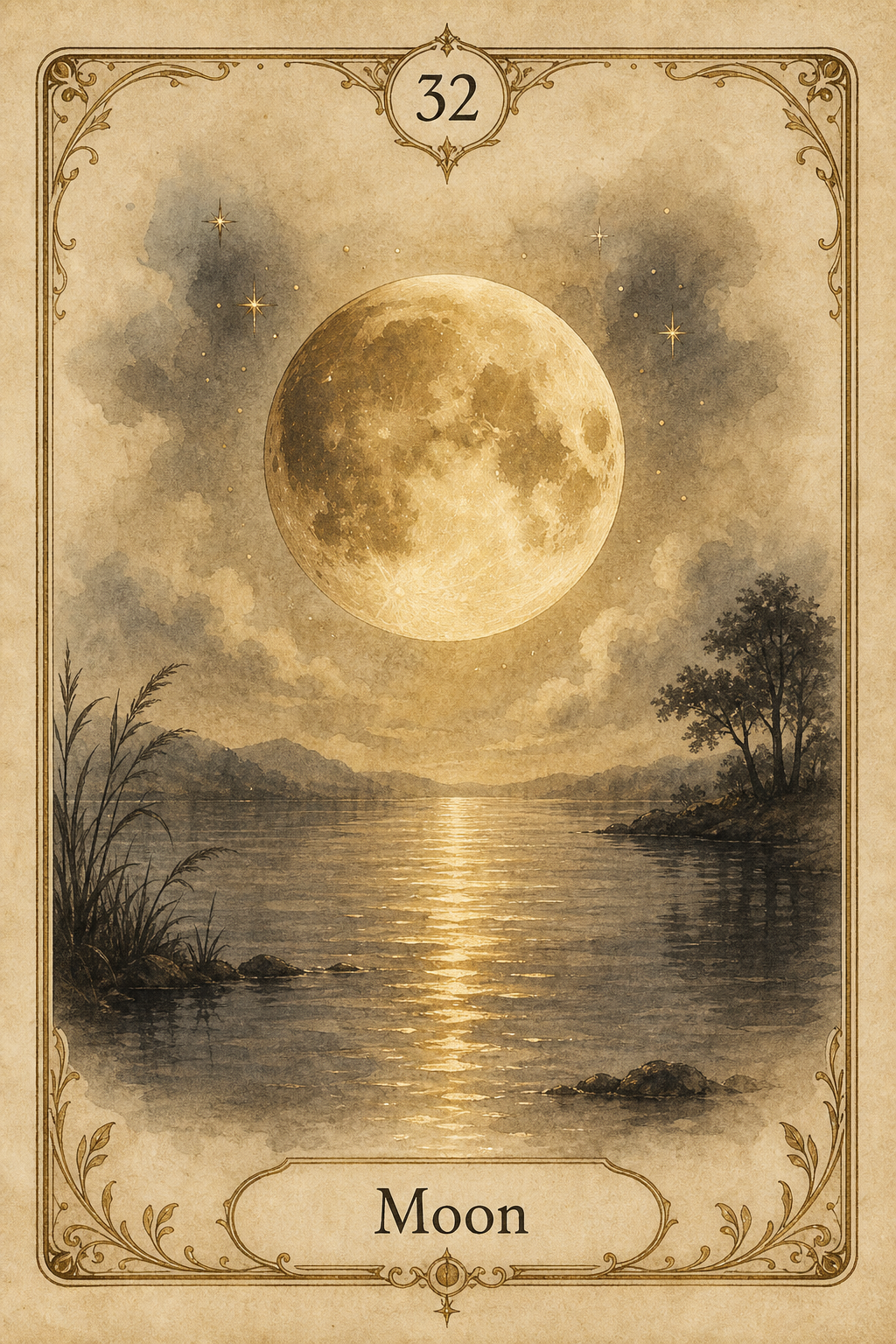 Moon Lenormand card illustration