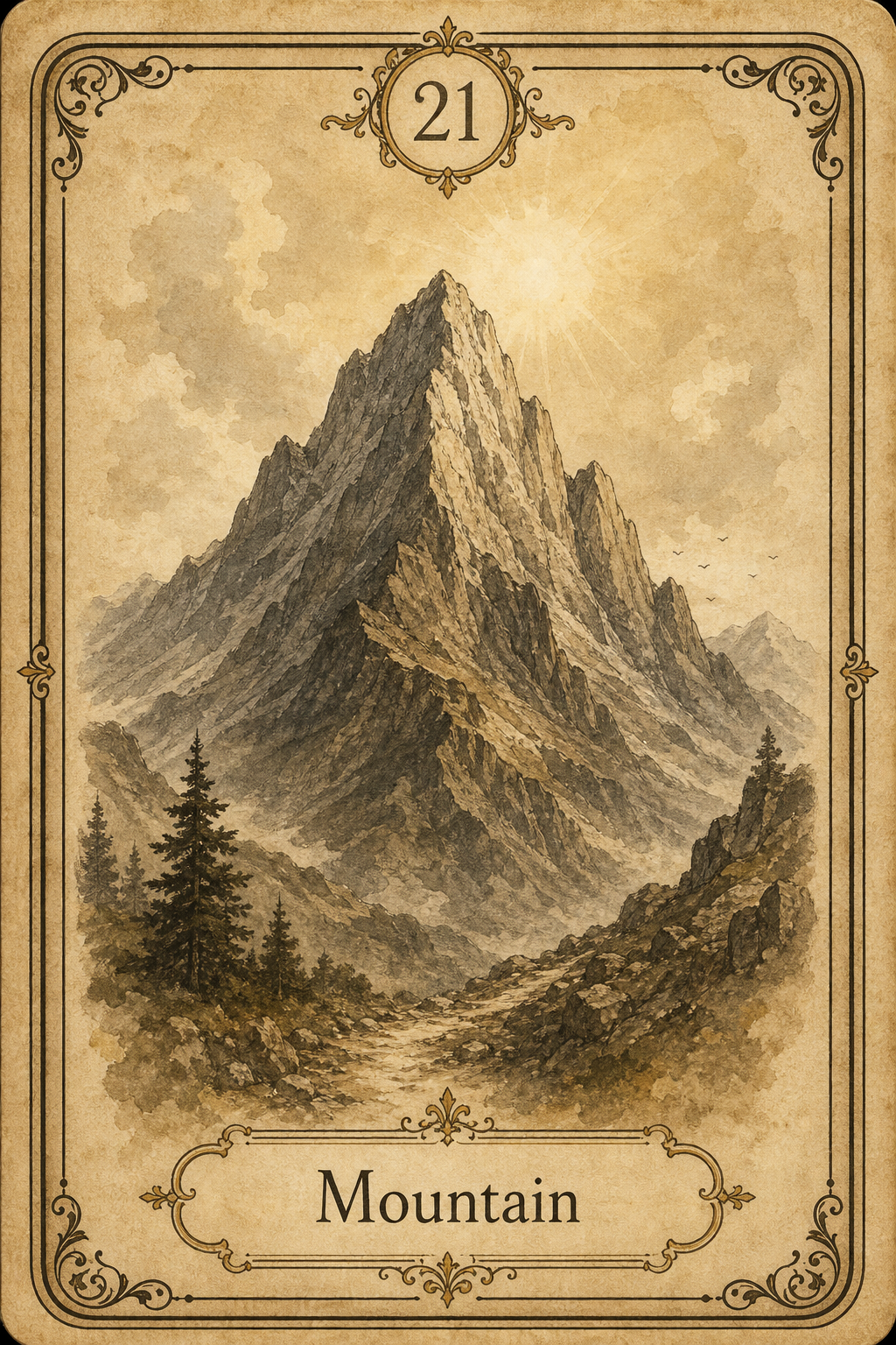 Mountain Lenormand card illustration