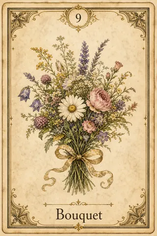 Blumenstrauß Lenormandkarte