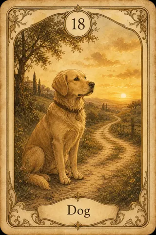 Hund Lenormandkarte