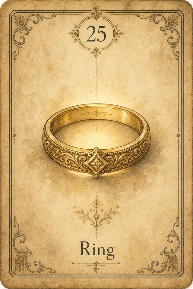 Ring Lenormand Card Meaning Lenormand Deck