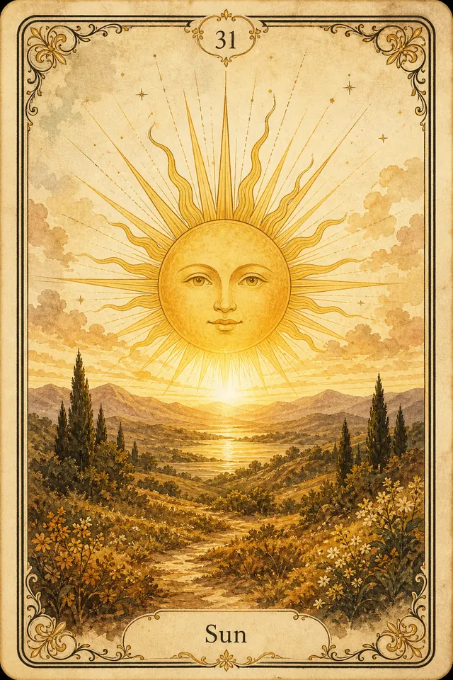 Sonne Lenormandkarte